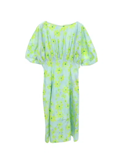 Pre-owned Marni 2010s Floral-print Dress In Green
