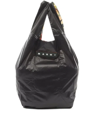 Pre-owned Marni 2010s Flower-motif Tote Bag In Black