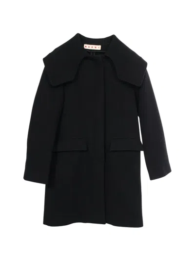 Pre-owned Marni 2010s Sailor-collar Coat In Black