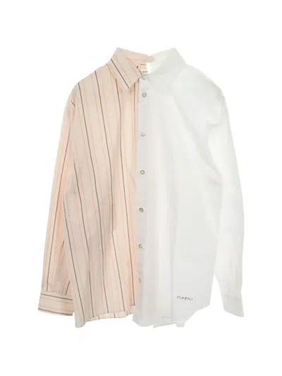 Pre-owned Marni 2010s Striped Shirt In 白色