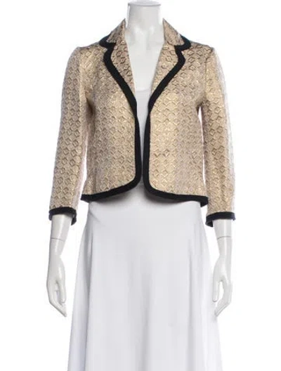 Pre-owned Marni 2011 Patterned Blazer In Gold