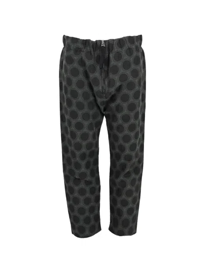 Pre-owned Marni 2012 Circle-print Trousers In Gray
