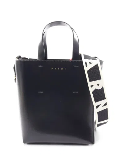 Pre-owned Marni 2020s Mini Museo Two-way Handbag In Black