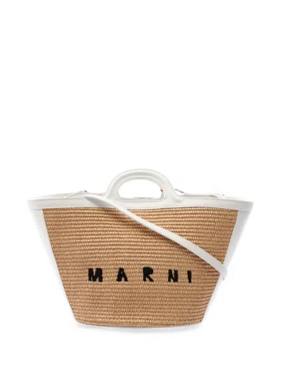 Pre-owned Marni 2020s Small Tropicalia Summer Two-way Handbag In Neutral