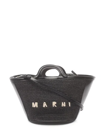 Pre-owned Marni 2020s Small Tropicalia Tote Bag In Black