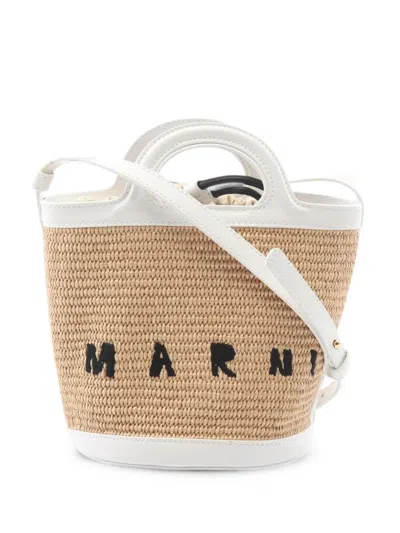 Pre-owned Marni 2020s Tropicalia Tote Bag In Neutral