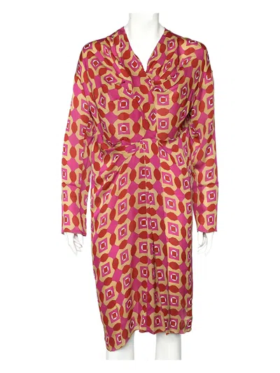 Pre-owned Marni 2023 Geometric Silk Midi Dress
