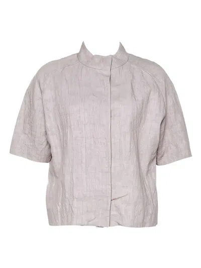 Pre-owned Marni 2024 Short-sleeves Linen Top In Neutral