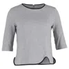 Marni 3/4 Round Neck T-shirt In Grey Cotton In Gray