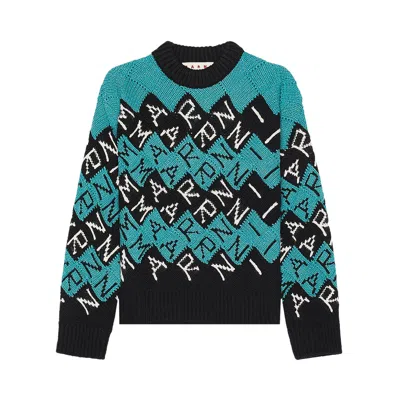 Pre-owned Marni 3d Blocks Logo Sweater 'black' | Men's Size 50