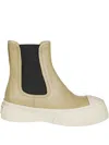 Marni Chunky Sole Chelsea Boot With Elastic Panels In Nude