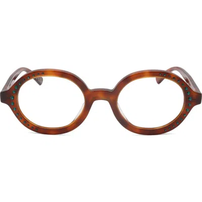 Marni 51mm Round Reading Glasses In Brown