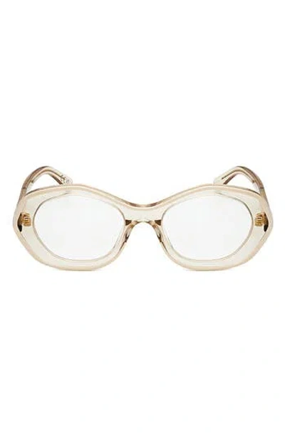 Marni 51mm Round Reading Glasses In Sand