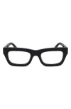 Marni 52mm Rectangular Reading Glasses In Black