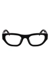 Marni 53mm Rectangular Reading Glasses In Black