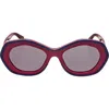 Marni 54mm Rectangular Sunglasses In Brown