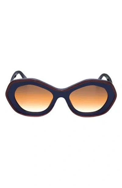 Marni 54mm Round Sunglasses In Blue