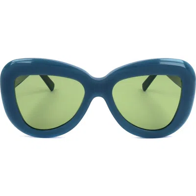 Marni 55mm Cat Eye Sunglasses In Blue