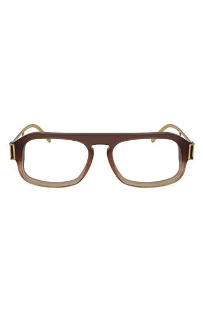 Marni 55mm Flat Top Reading Glasses In Brown
