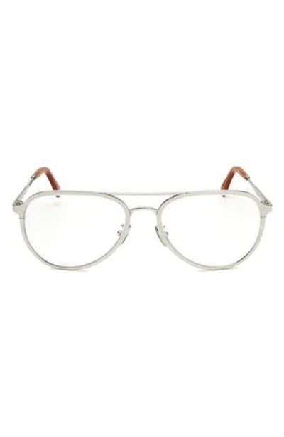 Marni 56mm Aviator Reading Glasses In Silver