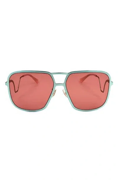 Marni 58mm Aviator Sunglasses