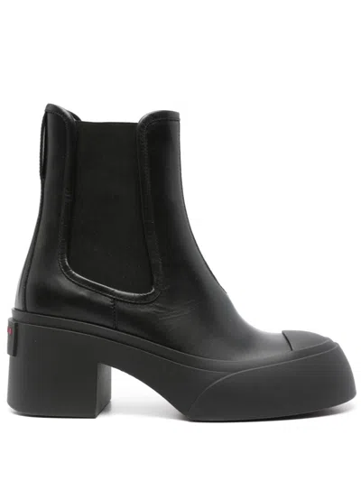 Marni 65mm Logo-raised Chelsea Boots In Black
