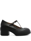 Marni Bold Maryjane T-bar Block Heel Closed Toe In Black