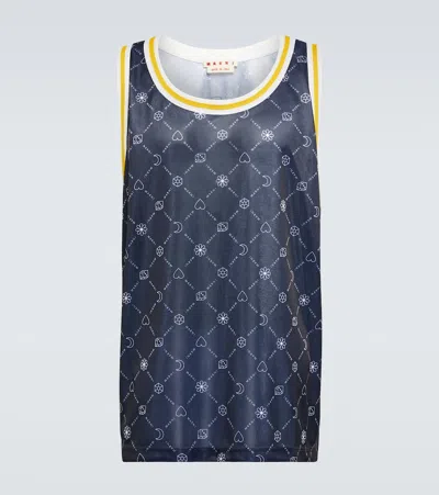 Marni '94 Basketball Jersey In Blublack
