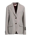 Marni A Checkered Suit Jacket In Gray