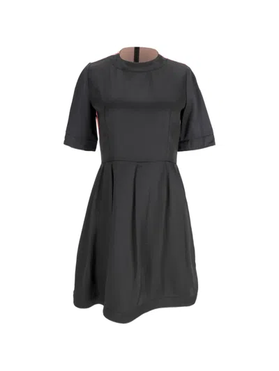 Pre-owned Marni A-line Colour-block Mini Dress In Black