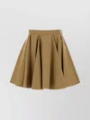 Marni A-line High Waist Pleated Skirt In Brown