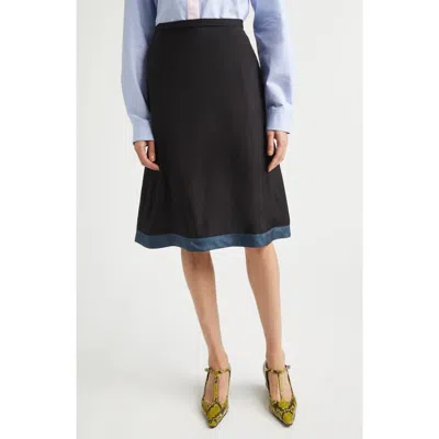 Marni A-line Virgin Wool Skirt In Black