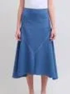 Marni Asymmetric Wool Midi Skirt In Blue