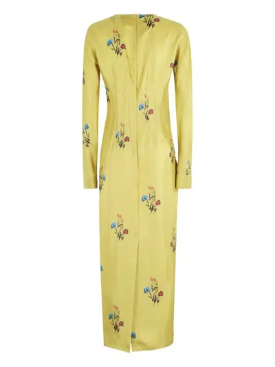 Marni Floral Print Maxi Dress In Multi