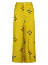Marni Floral-print Elastic-waistband Straight Trousers In Yellow