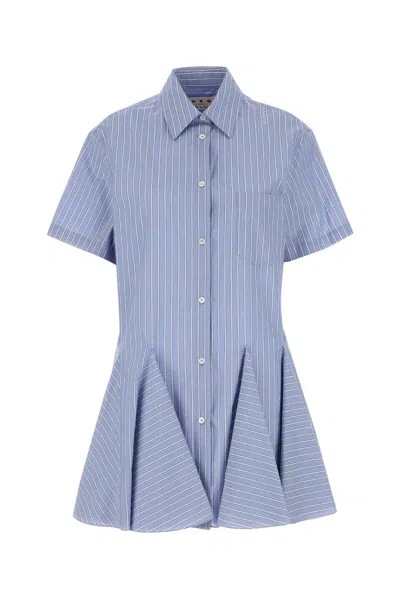 Marni Abito Shirt Dress In Blue