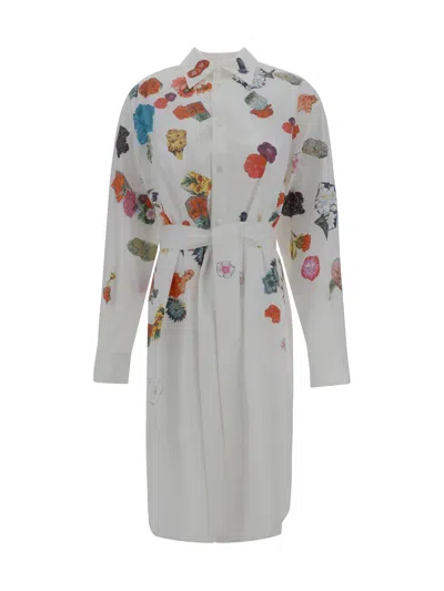 Marni Chemisier Dress In Lily White