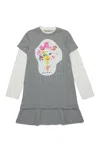 Marni Graphic-print Dress In Gray