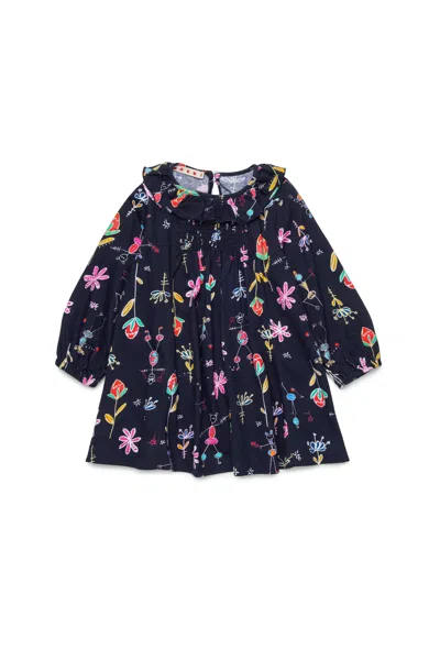 Marni Kids' Abito Corto In Jersey Allover Nutcracker