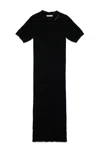 Marni Abito Lungo In Misto Lana Con Rotture In Black