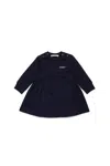 Marni Abito Midi In Felpa Con Balze In Black