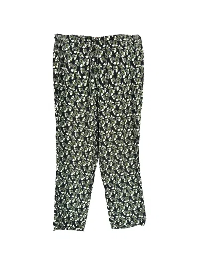 Pre-owned Marni Abstract Floral-print Trousers In Green