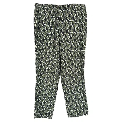 Marni Abstract Floral-print Trousers In Multicolor Viscose In Black