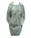 MARNI ABSTRACT PRINT DRESS IN BLACK AND WHITE COTTON