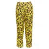 Marni Abstract Print Drop Crotch Tape Pants In Yellow