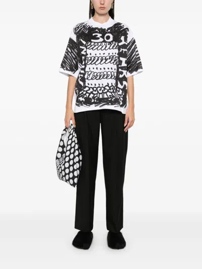 Marni Short-sleeved T-shirt With Abstract Graphic Print In Multi