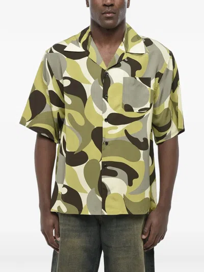 Marni Abstract-pattern Bowling Shirt In Multi