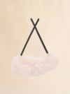Marni Shearling Self-tie Scarf In Pink