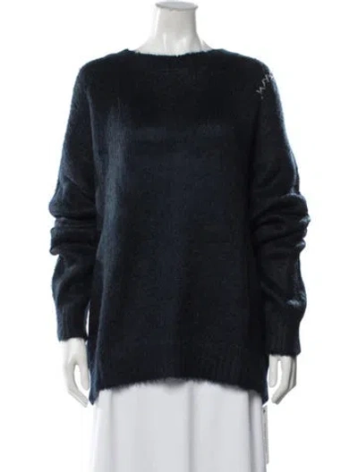 Pre-owned Marni Acetate Crew Neck Sweater In Blue