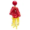 Marni Acrylic Beads Chandelier Statement Clip On Earrings In Yellow